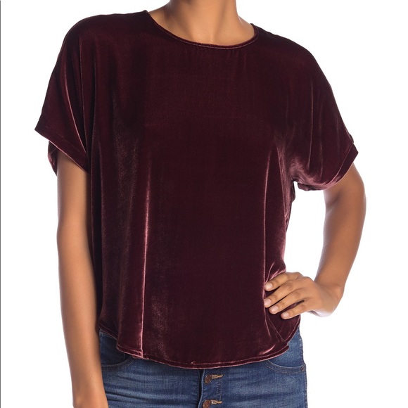 Madewell Tops - Madewell Velvet Tulip Hem Top